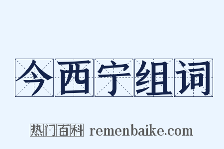 今西宁组词是什么意思的图片